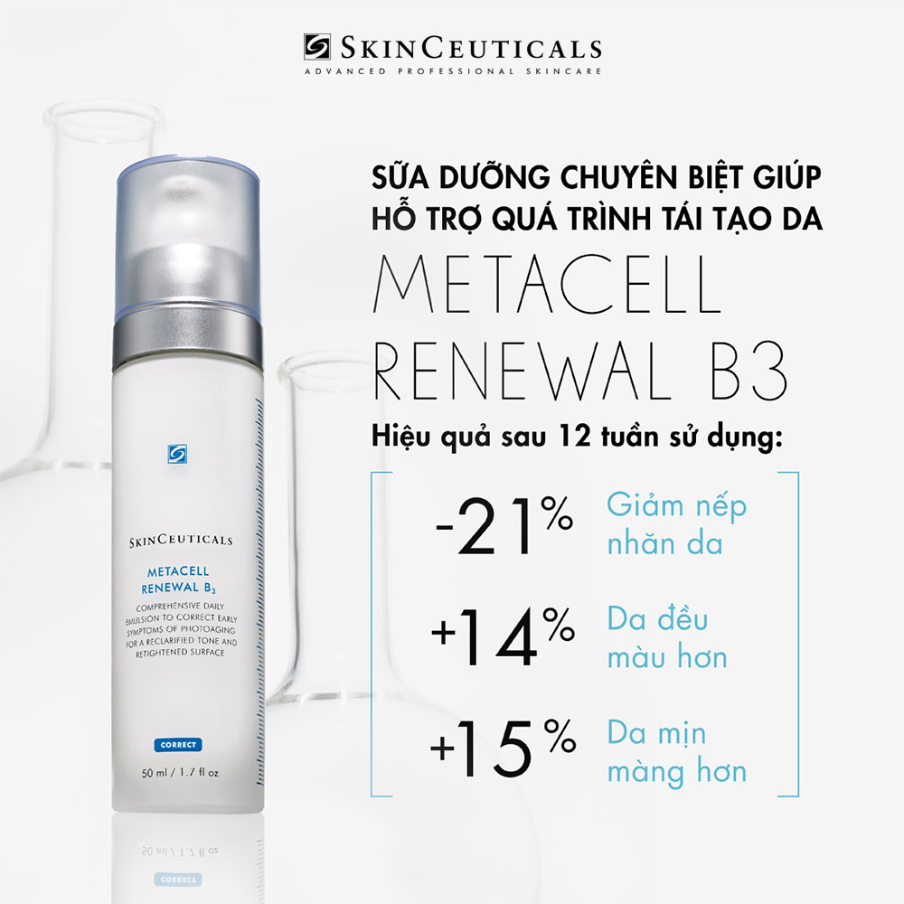 Kem dưỡng da mặt chống lão hóa Niacinamide Metacell Renewal B3